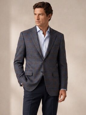 Canali Cashmere Lana Plaid Sports Coat Blazer